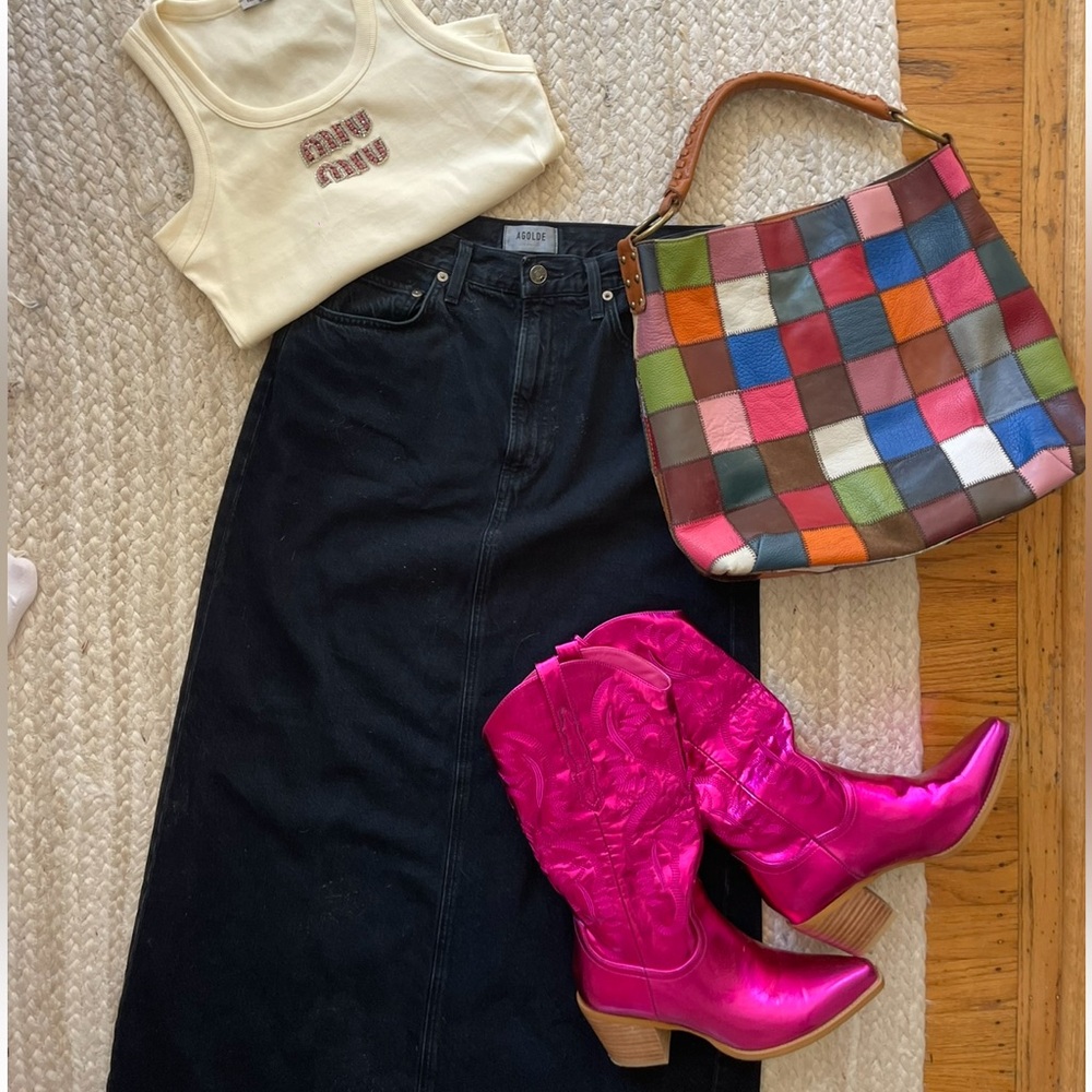 Metallic Pink Western Cowgirl Boots